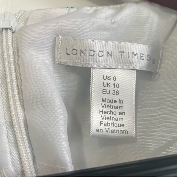 London Times Mandala Print Sleeveless Cotton Mini Shift Dress Size 6 - Picture 7 of 8